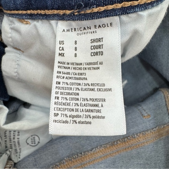 American Eagle Super High Rise Jegging-Size 8 Short Blue wash Skinny Jeans - Picture 3 of 7